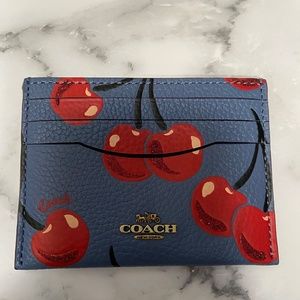 Coach Card Case with Cherry Print